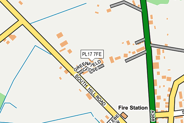 PL17 7FE map - OS OpenMap – Local (Ordnance Survey)