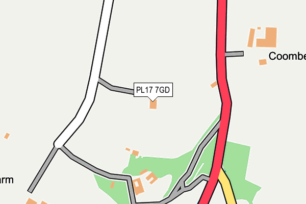 PL17 7GD map - OS OpenMap – Local (Ordnance Survey)