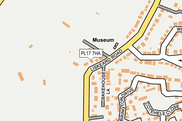 PL17 7HA map - OS OpenMap – Local (Ordnance Survey)