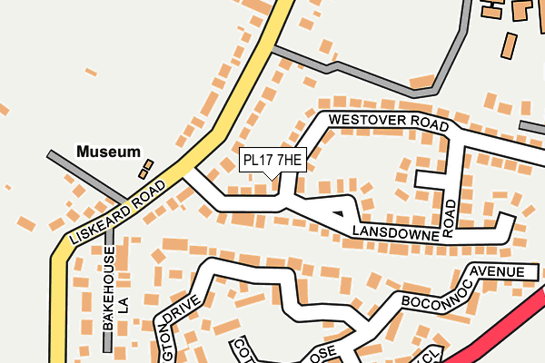 PL17 7HE map - OS OpenMap – Local (Ordnance Survey)