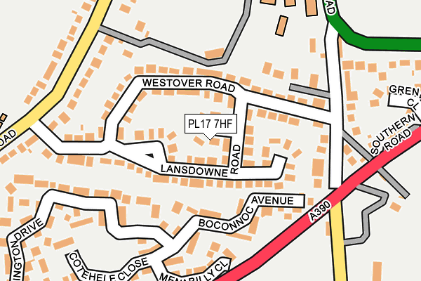 PL17 7HF map - OS OpenMap – Local (Ordnance Survey)