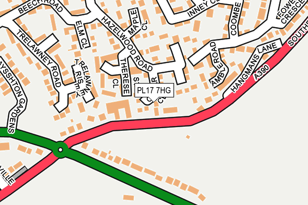 PL17 7HG map - OS OpenMap – Local (Ordnance Survey)