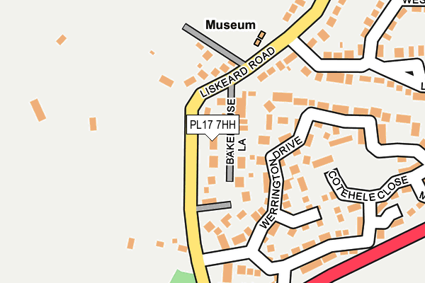 PL17 7HH map - OS OpenMap – Local (Ordnance Survey)