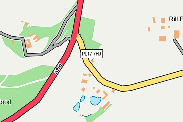 PL17 7HJ map - OS OpenMap – Local (Ordnance Survey)