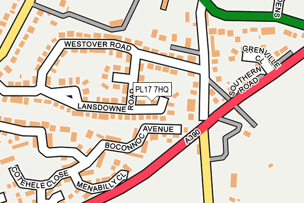 PL17 7HQ map - OS OpenMap – Local (Ordnance Survey)