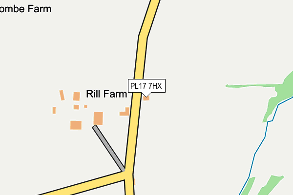 PL17 7HX map - OS OpenMap – Local (Ordnance Survey)