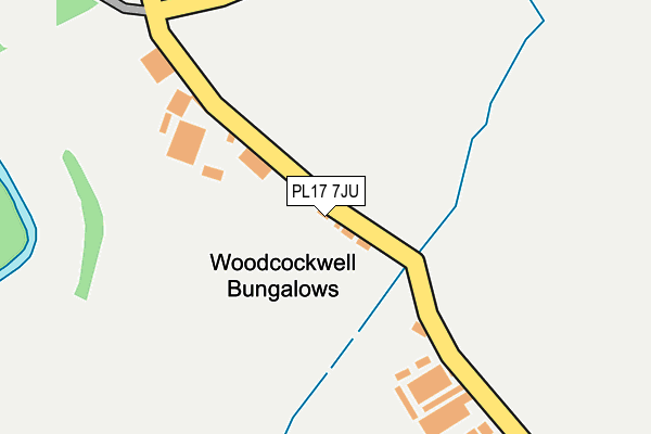 PL17 7JU map - OS OpenMap – Local (Ordnance Survey)