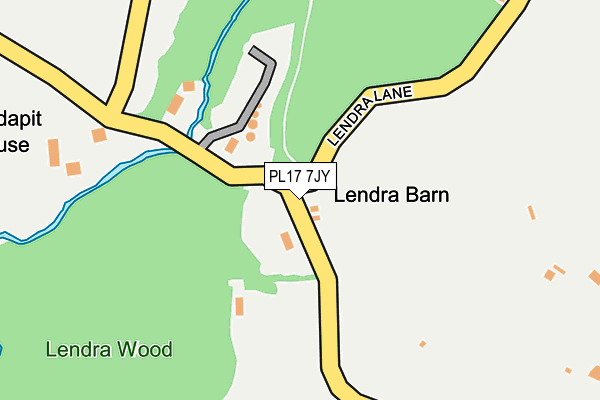 PL17 7JY map - OS OpenMap – Local (Ordnance Survey)