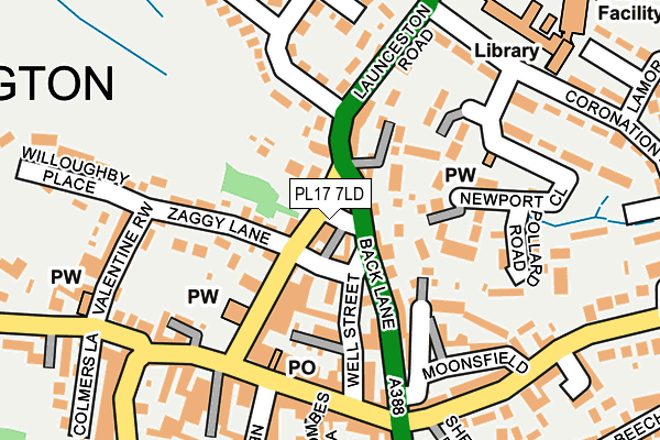 PL17 7LD map - OS OpenMap – Local (Ordnance Survey)