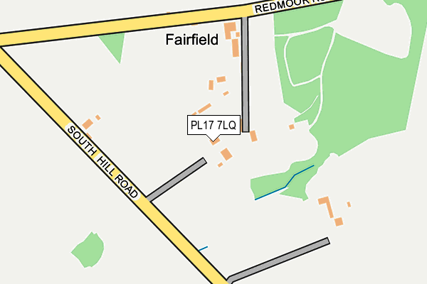 PL17 7LQ map - OS OpenMap – Local (Ordnance Survey)