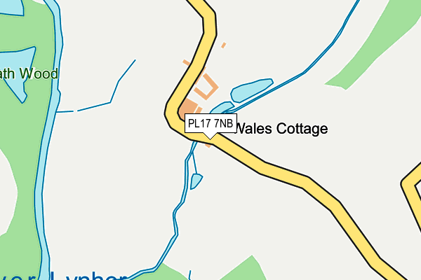 PL17 7NB map - OS OpenMap – Local (Ordnance Survey)