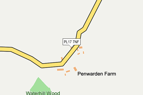PL17 7NF map - OS OpenMap – Local (Ordnance Survey)