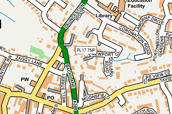PL17 7NP map - OS OpenMap – Local (Ordnance Survey)