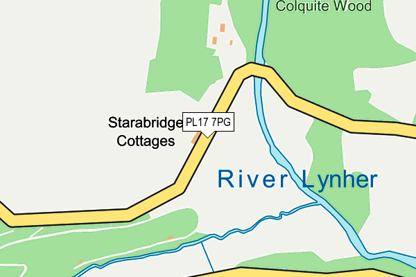 PL17 7PG map - OS OpenMap – Local (Ordnance Survey)