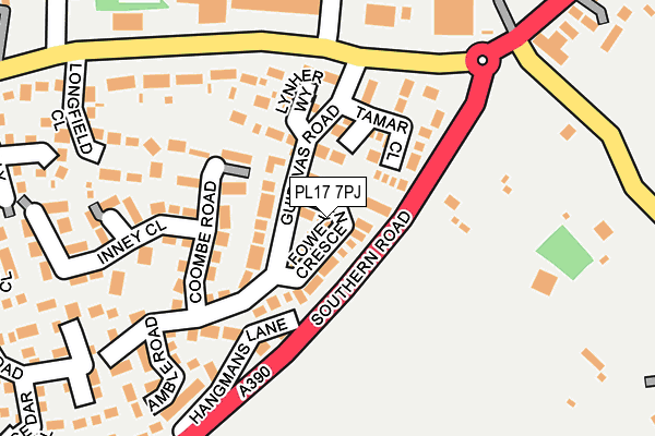 PL17 7PJ map - OS OpenMap – Local (Ordnance Survey)