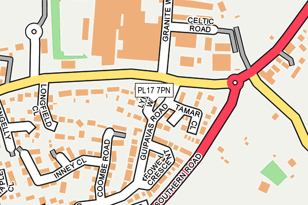 PL17 7PN map - OS OpenMap – Local (Ordnance Survey)