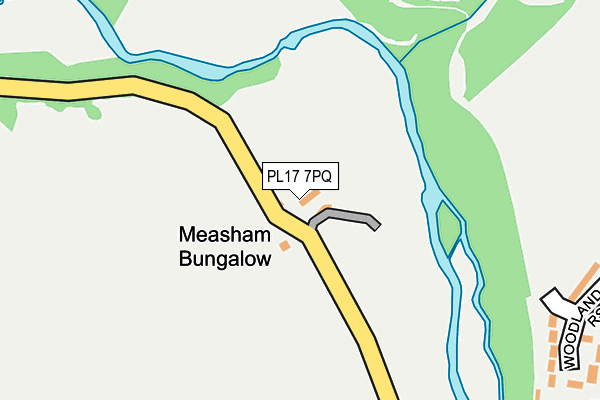 PL17 7PQ map - OS OpenMap – Local (Ordnance Survey)