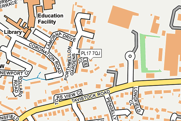 PL17 7QJ map - OS OpenMap – Local (Ordnance Survey)