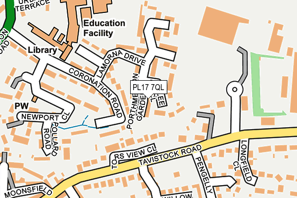 PL17 7QL map - OS OpenMap – Local (Ordnance Survey)