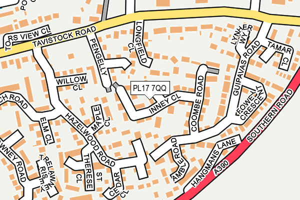 PL17 7QQ map - OS OpenMap – Local (Ordnance Survey)