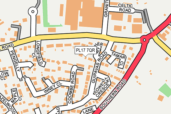 PL17 7QR map - OS OpenMap – Local (Ordnance Survey)