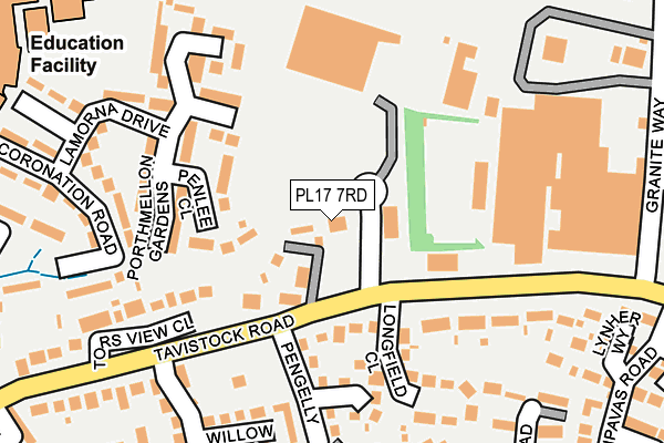 PL17 7RD map - OS OpenMap – Local (Ordnance Survey)