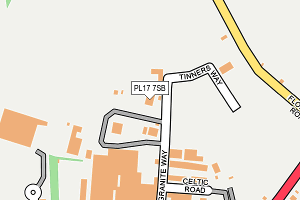 PL17 7SB map - OS OpenMap – Local (Ordnance Survey)