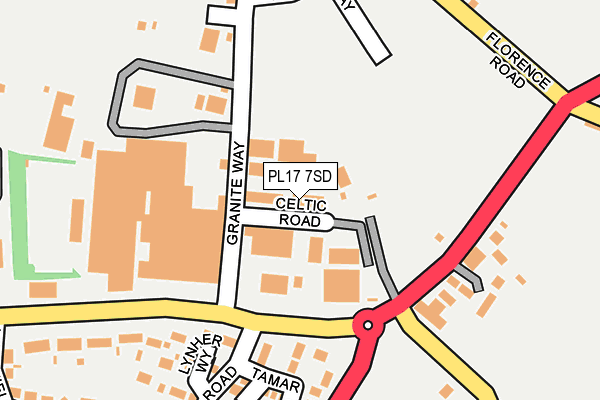 PL17 7SD map - OS OpenMap – Local (Ordnance Survey)