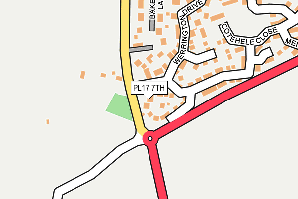 PL17 7TH map - OS OpenMap – Local (Ordnance Survey)