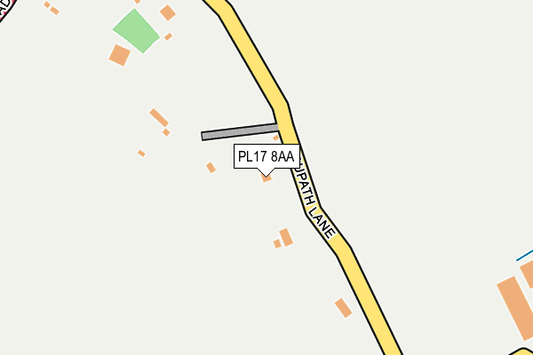 PL17 8AA map - OS OpenMap – Local (Ordnance Survey)