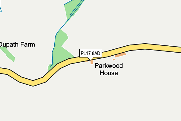 PL17 8AD map - OS OpenMap – Local (Ordnance Survey)