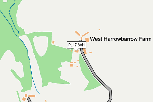 PL17 8AH map - OS OpenMap – Local (Ordnance Survey)