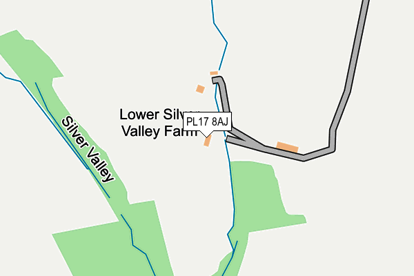 PL17 8AJ map - OS OpenMap – Local (Ordnance Survey)