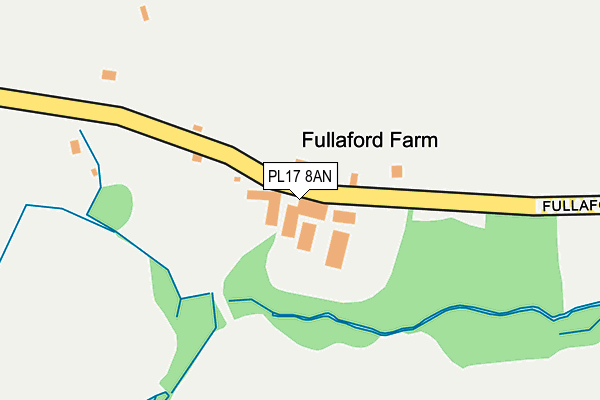 PL17 8AN map - OS OpenMap – Local (Ordnance Survey)