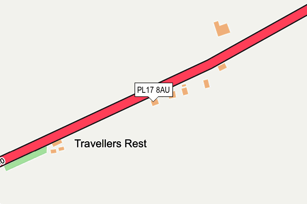 PL17 8AU map - OS OpenMap – Local (Ordnance Survey)