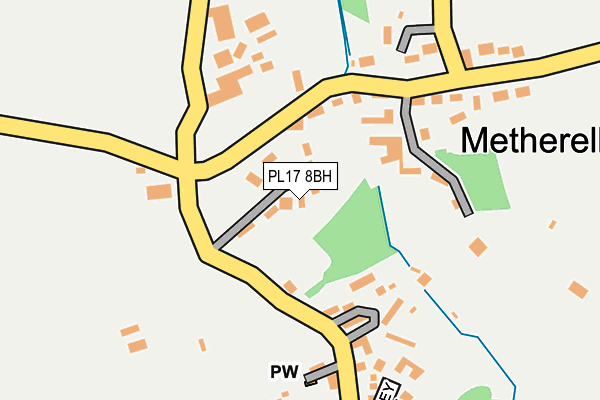 PL17 8BH map - OS OpenMap – Local (Ordnance Survey)