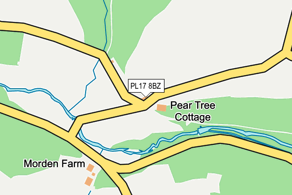 PL17 8BZ map - OS OpenMap – Local (Ordnance Survey)