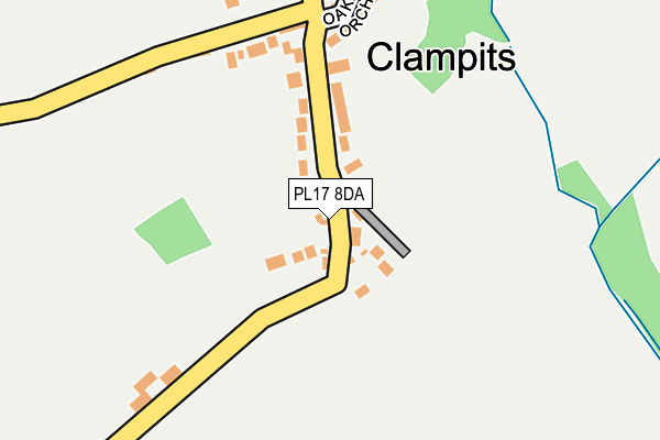 PL17 8DA map - OS OpenMap – Local (Ordnance Survey)