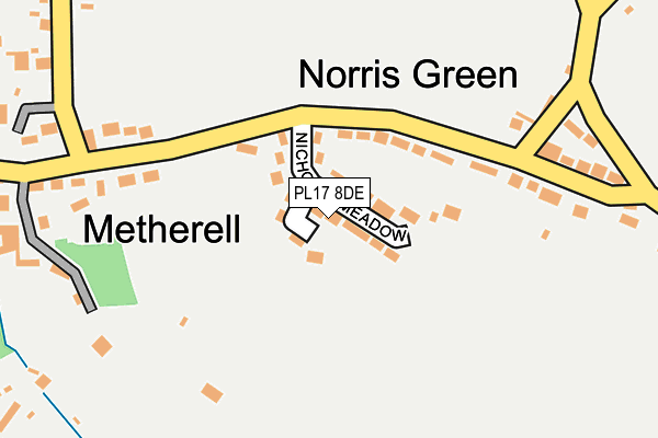 PL17 8DE map - OS OpenMap – Local (Ordnance Survey)