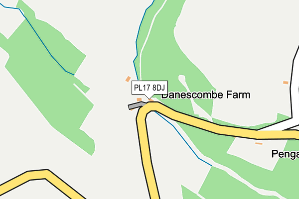 PL17 8DJ map - OS OpenMap – Local (Ordnance Survey)