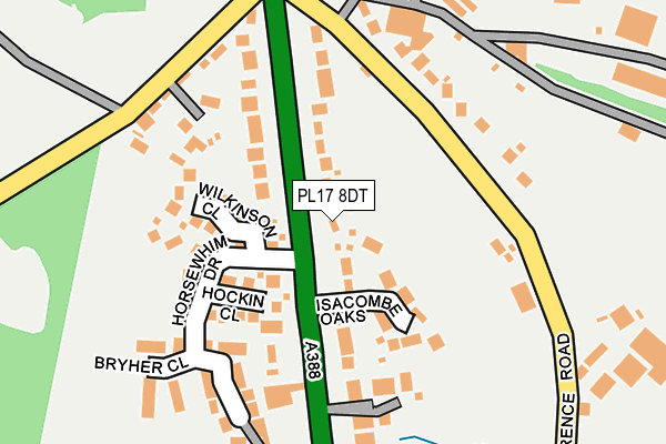 PL17 8DT map - OS OpenMap – Local (Ordnance Survey)