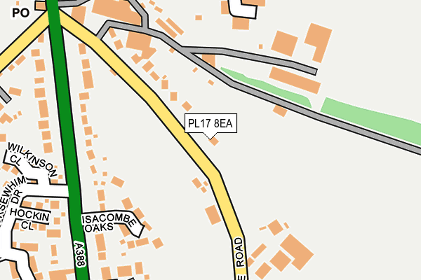 PL17 8EA map - OS OpenMap – Local (Ordnance Survey)