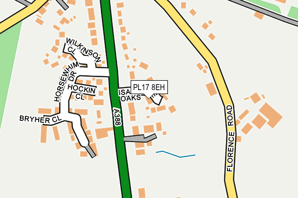 PL17 8EH map - OS OpenMap – Local (Ordnance Survey)