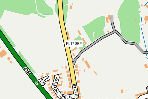 PL17 8EP map - OS OpenMap – Local (Ordnance Survey)