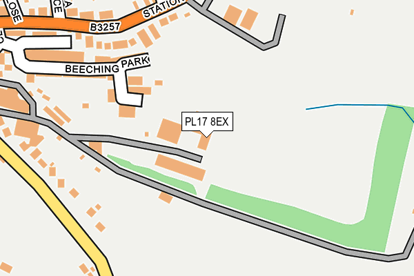 PL17 8EX map - OS OpenMap – Local (Ordnance Survey)