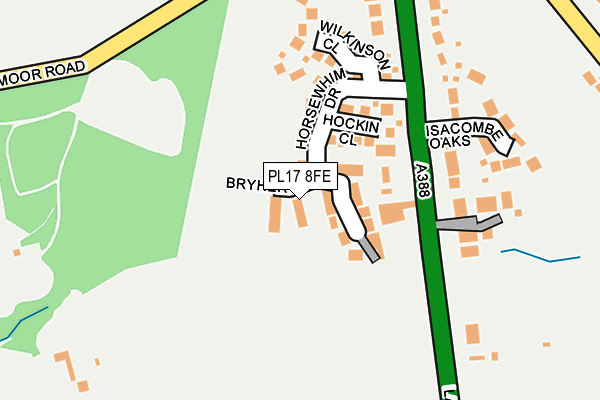 PL17 8FE map - OS OpenMap – Local (Ordnance Survey)