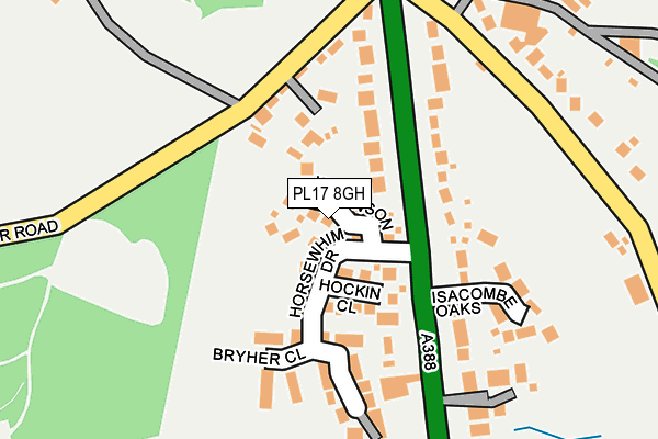 PL17 8GH map - OS OpenMap – Local (Ordnance Survey)