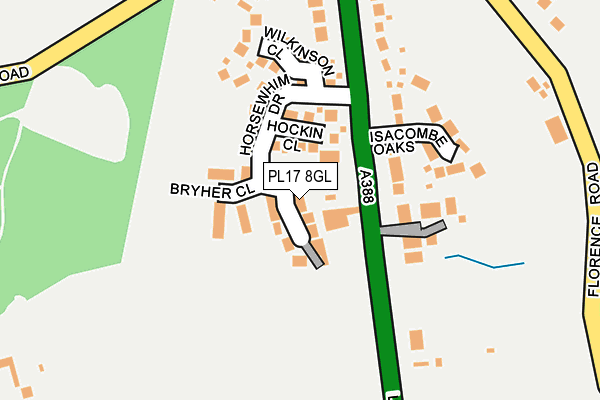 PL17 8GL map - OS OpenMap – Local (Ordnance Survey)