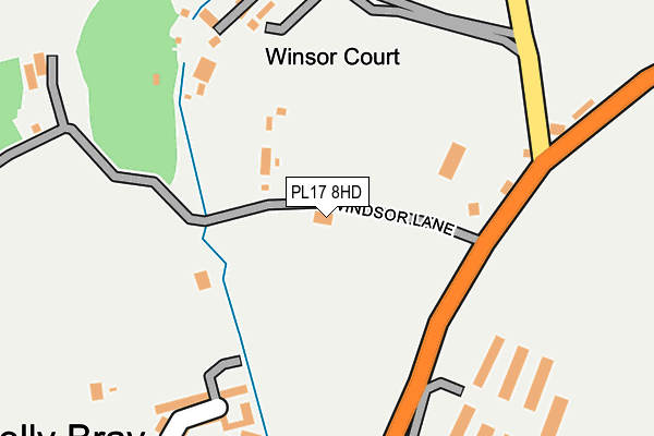 PL17 8HD map - OS OpenMap – Local (Ordnance Survey)