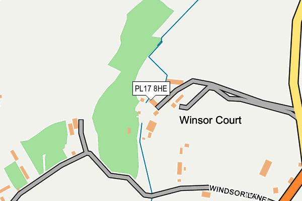 PL17 8HE map - OS OpenMap – Local (Ordnance Survey)